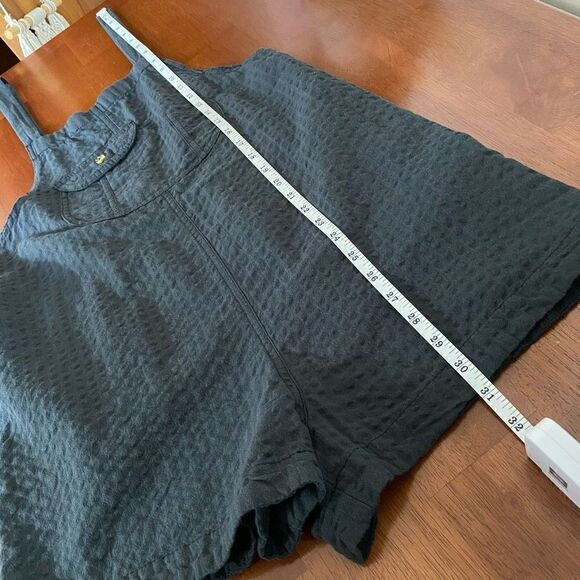 Urban Outfitters Chelsea Linen Shortall Overall black medium new - Picture 12 of 16